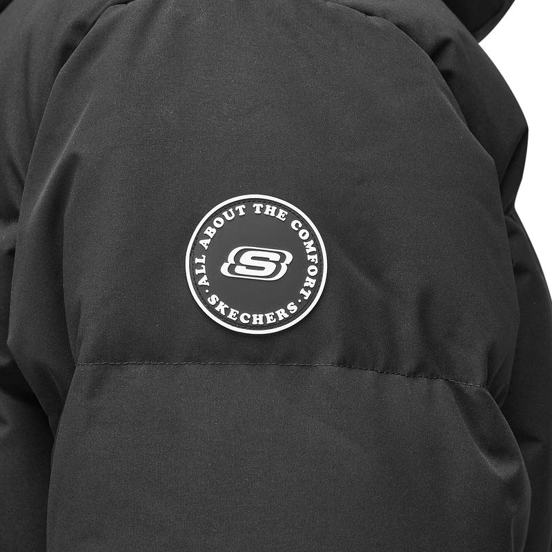 Skechers Warm Comfortable Casual Loose Long Down Jacket Unisex Outerwear Carbon-Black L424U052-0018