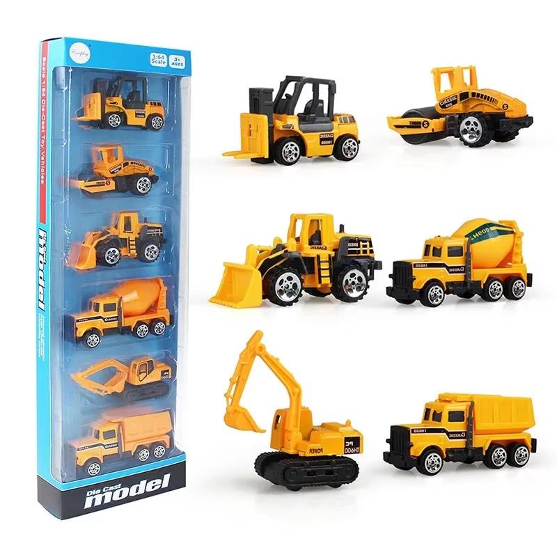 

12in1 Alloy Engineering Trucks 1:64 Mini Construction Model Vehicle Mini Alloy Cars Loader Tractor Excavator Toy for Boys Gifts