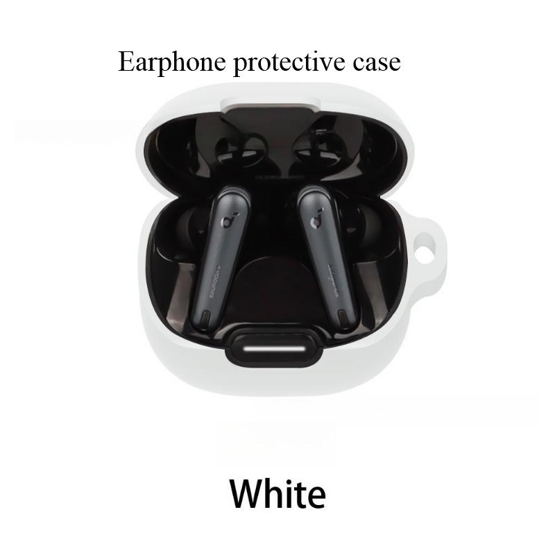 

Подходит для наушников Soundcore Anker Liberty 4 NC Защитный чехол Тонкий и экологически чистый силиконовый защитный корпус белый
