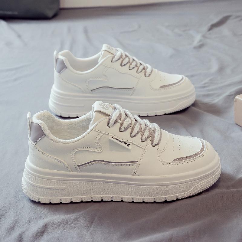 2025 Spring Women's White Breathable Versatile Sneakers - Casual Canvas with Soft Sole for Spring & Autumn