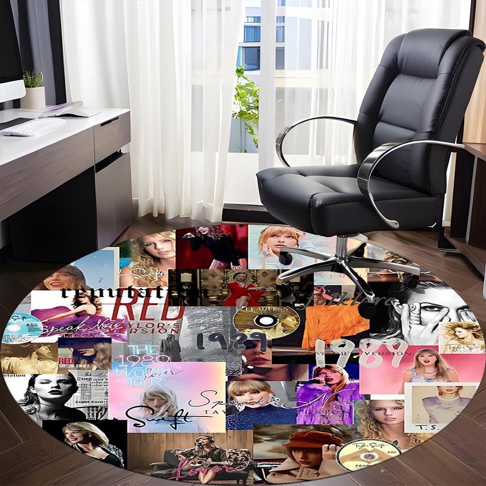 Taylor Swift Office Round Area Rug, Indoor Mat Suitable For Office,Bedroom Living Room Home Decor, Room Deco A0908174