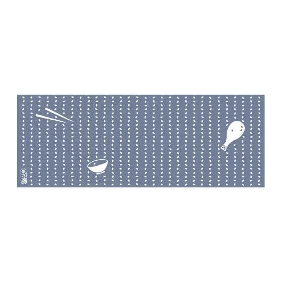Kyoyu WAZAKKA Echigo Dyed Tenugui Towel, Rice Grains Pattern, 34x90cm - Popular Japanese雑貨, Rich Color Variations, Motif of Niigata Specialty Rice,
