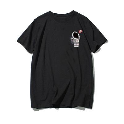 French couple clothing summer clothing niche design sense new ins super hot trend couple short-sleeved t-shirt class uniform