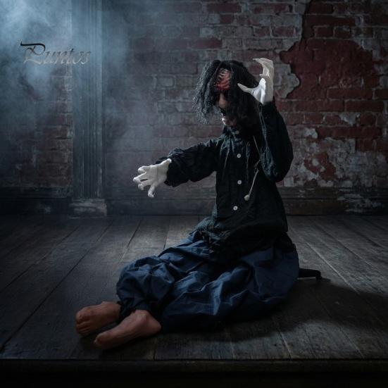 Decorazione Fantasma Zombie di Halloween Animata Attivata dal Suono, Spaventoso Oggetto di Scena per Casa Infestata con Movimento Spaventoso Attivato da Suono Ruggente,
