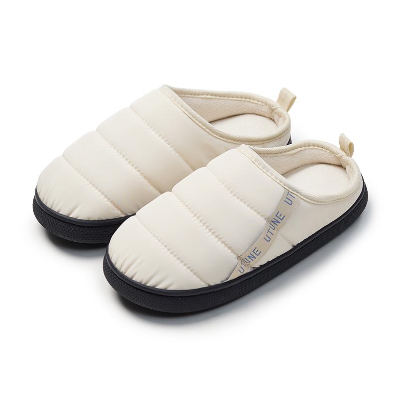 Excellent cotton slippers women's home indoor non-slip confinement autumn and winter bag head plush warm couple men