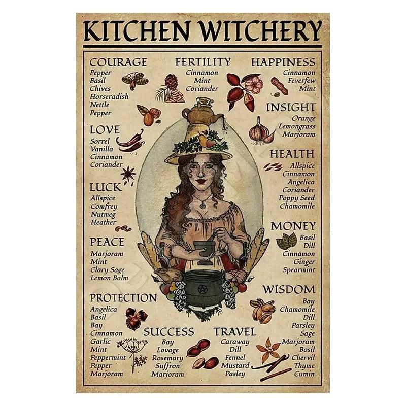 Vintage Stay Positive Skull Sign Witch Metal Tin Sign Funny Retro Sign for Home Living Room Wall Decor Halloween Gifts x Inch 20x30cm(7.8x11.8inch)