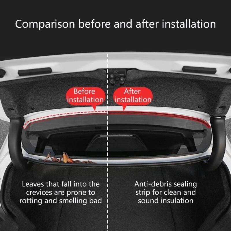 Rubber Auto Rear Trunk Seal 1.5 Meters Long For Vehicle Window Doors And Hatchback Dust Proof Noise Reduction Waterproof