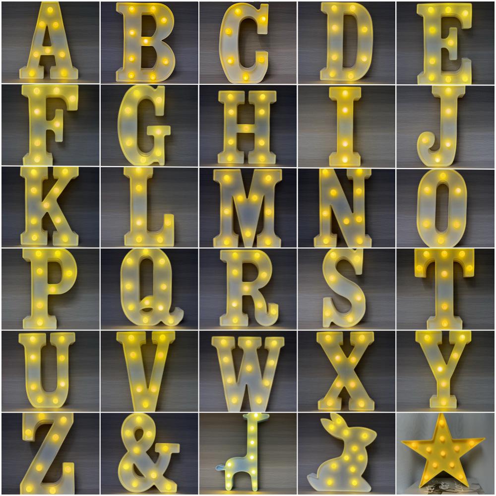 

Романтические светодиодные буквы и цифры - Идеально для предложений, дней рождения и декора A теплый белый