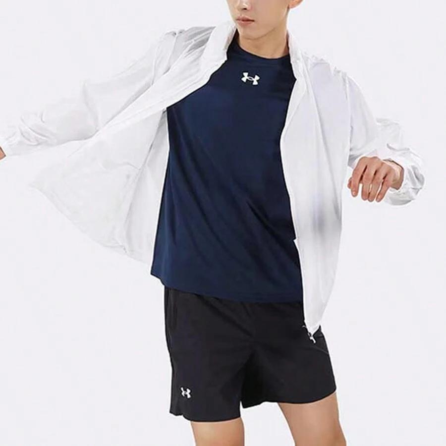 Under Armour Stretchable Packable Hooded Sports Woven Jacket Men Jacket White 22500408-100