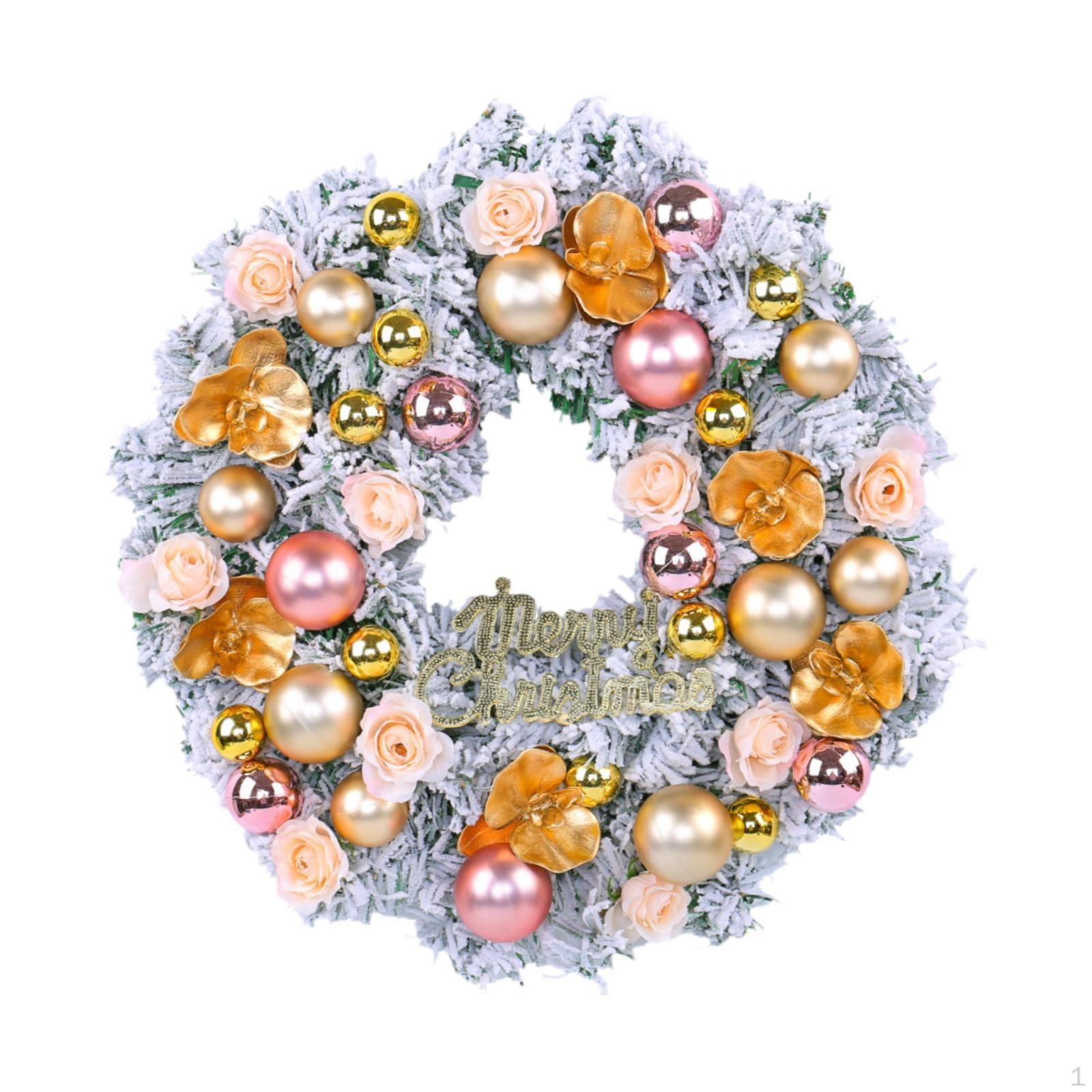 

Искусственный рождественский венок, цветы, украшение для входной двери, шикарное декоративное украшение