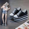 Fashion High quality 12cm Platform Wedge Sneakers Shoes Slippers for Women Shoes Spring Autumn Breathable Summer Shoes Mules Breathable