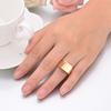 Wedding Ring Solid Color Finger Decoration Stainless Steel Men Square Band Finger Ring for Party