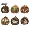 Collectible Wooden Puzzles Halloween Ghost Puzzle, Wood Pumpkin Shape & Garden Vintage Pattern Puzzle Puzzles, Decorative Table Centerpiece