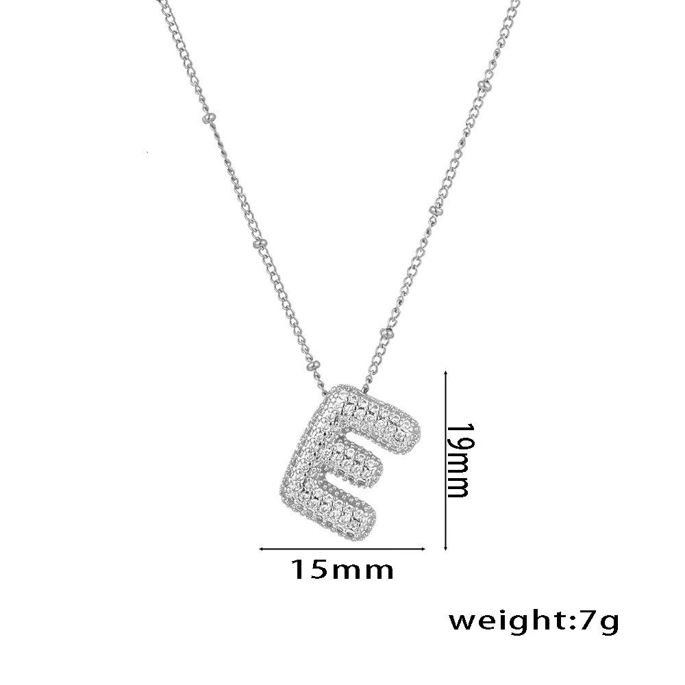 18K Gold-Plated Copper Necklace with Micro-Inlaid Zirconia & 26 Letter Pendant - Classic and Versatile European-American Jewelry