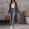 Women's Casual Fashion Solid Color Long Cardigan Jacket