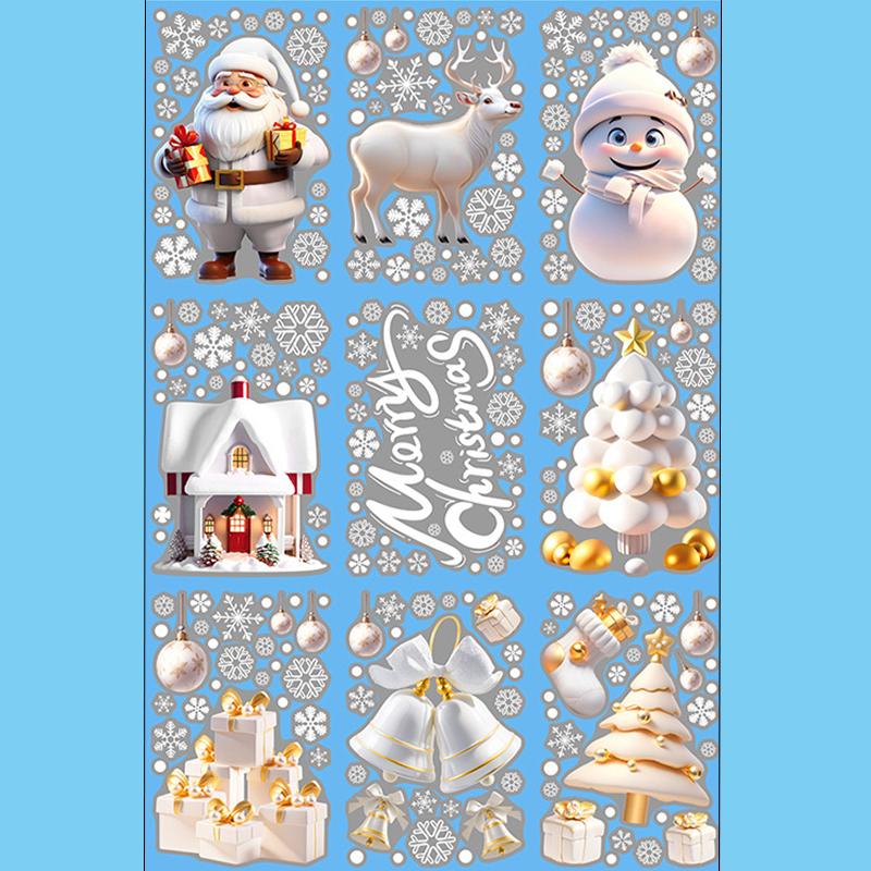 Christmas Window Stickers Merry Christmas Home Decoration 2026 Children's Room New Year Shopping Mall Christmas Window Stickers