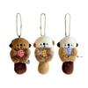 Doll Otter Hold Shell Key Chain Trinket Anime Key Ring Cute Backpack Charms  Gift