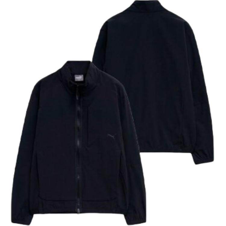 Puma Logo Zip Long Sleeve Jacket Men Jackets Black 94093701