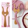 Strickgabel und gebogener Ösenstift Holzhandwerk Schnurwickler Multifunktionales DIY-Bastelwerkzeug Webkamm