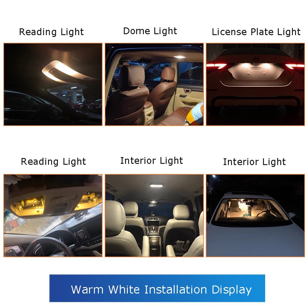 10 Stück BA9S LED-Birnen 12V 24V 6,3V 6V LED-Lichtbirnen T4W T11 Birnen Kennzeichenleuchten 1895 1891 64111 LED-Licht 755 44 47 1893 Birnen 7