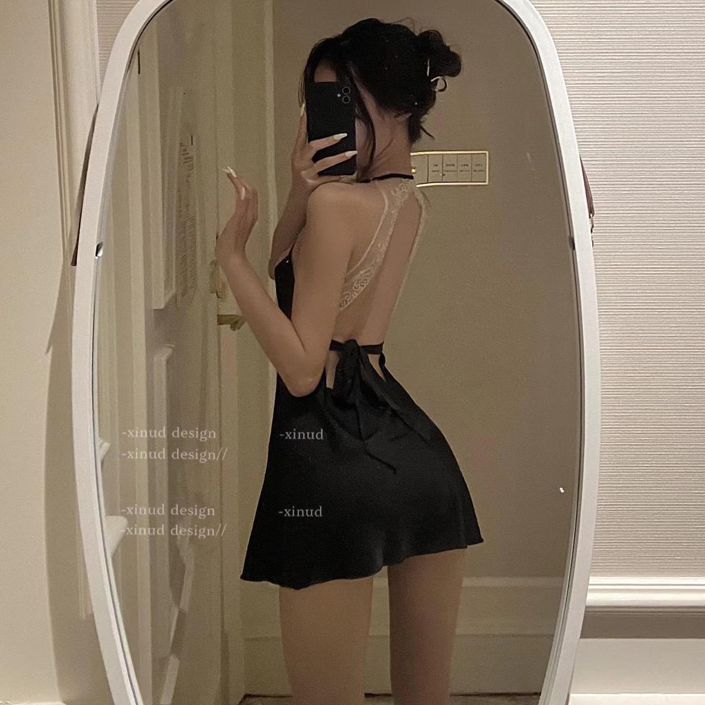 Mitternachts-Charme-Spitzen-Dessous: Flirty, Sexy Nachtwäsche für kleine Brüste