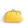 [Matsunoya] Made In Japan Cowhide Leather Parent-Child Clasp Purse, Yellow
