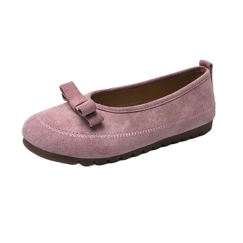 Fashion Women Shoes 2025 New Vintage Bow-knot Round Toe Women's Ballet Shoes Fashion Comfortable Non Slip Soft Sole Casual Flat Shoess