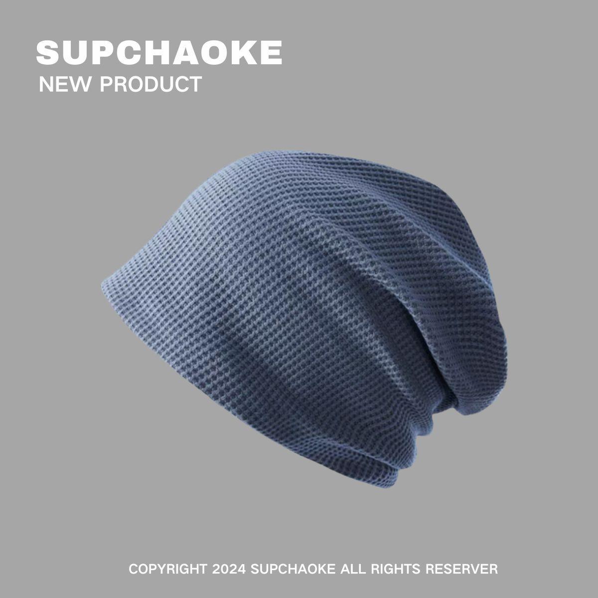 

New cold hat big head circumference stacking hat high-end spring and summer niche headgear loose lazy large large size Plus size (60-65cm)
