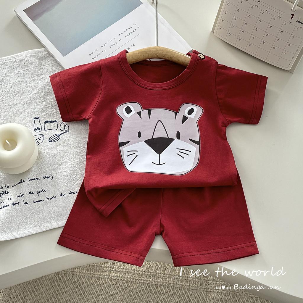 Children Pure Cotton Short Sleeve Two Piece Set For Toddler Summer Comfort