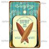 Surf Metall Zeichen Vintage Plaque Zinn Zeichen Wand Dekor Für Beach Club Mann Höhle Metall Platte Große Welle Poster