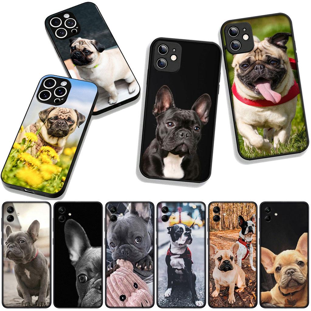 Für Motorola Moto G04 G13 G14 G22 G23 G20 G32 G34 G35 G64 G82 G84 G53 G60 G72 E14 E15 E13 Handyhülle Haustier Frankreich Hund Bulldogge
