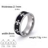 Classic Stainless Steel Couple Rings Black Four Leaf Clover Simple Finger Ring Women Men Ring Engagement Wedding Jewelry
