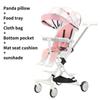 Wheeled Four Collapsible Baby Stroller Lightweight Foldable Seat Convertible