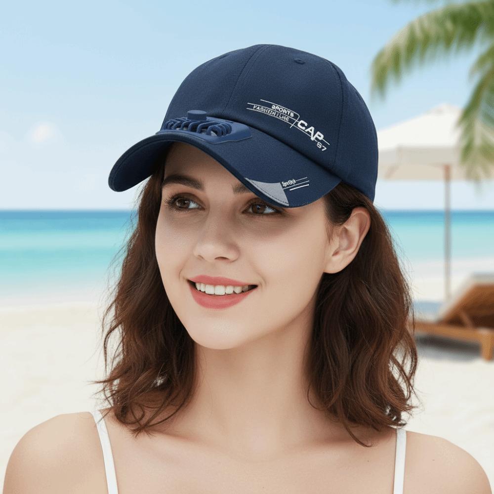 Portable Rechargeable Fan Hat Long-lasting Anti-collapse Cooling Peaked Cap Outdoor