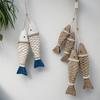 Handmade Vintage Woodfish Wall Decor 1Pcs Mediterranean Coastal Nautical Theme