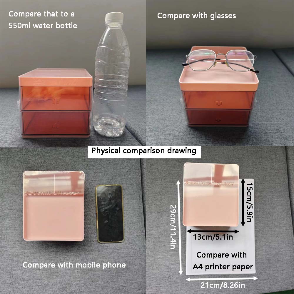Cartoon Kreativer Stifthalter, Transparente Schubladen-Aufbewahrungsbox, Desktop Aufbewahrungszubehör mit großer Kapazität, Geeignet für Schreibwaren