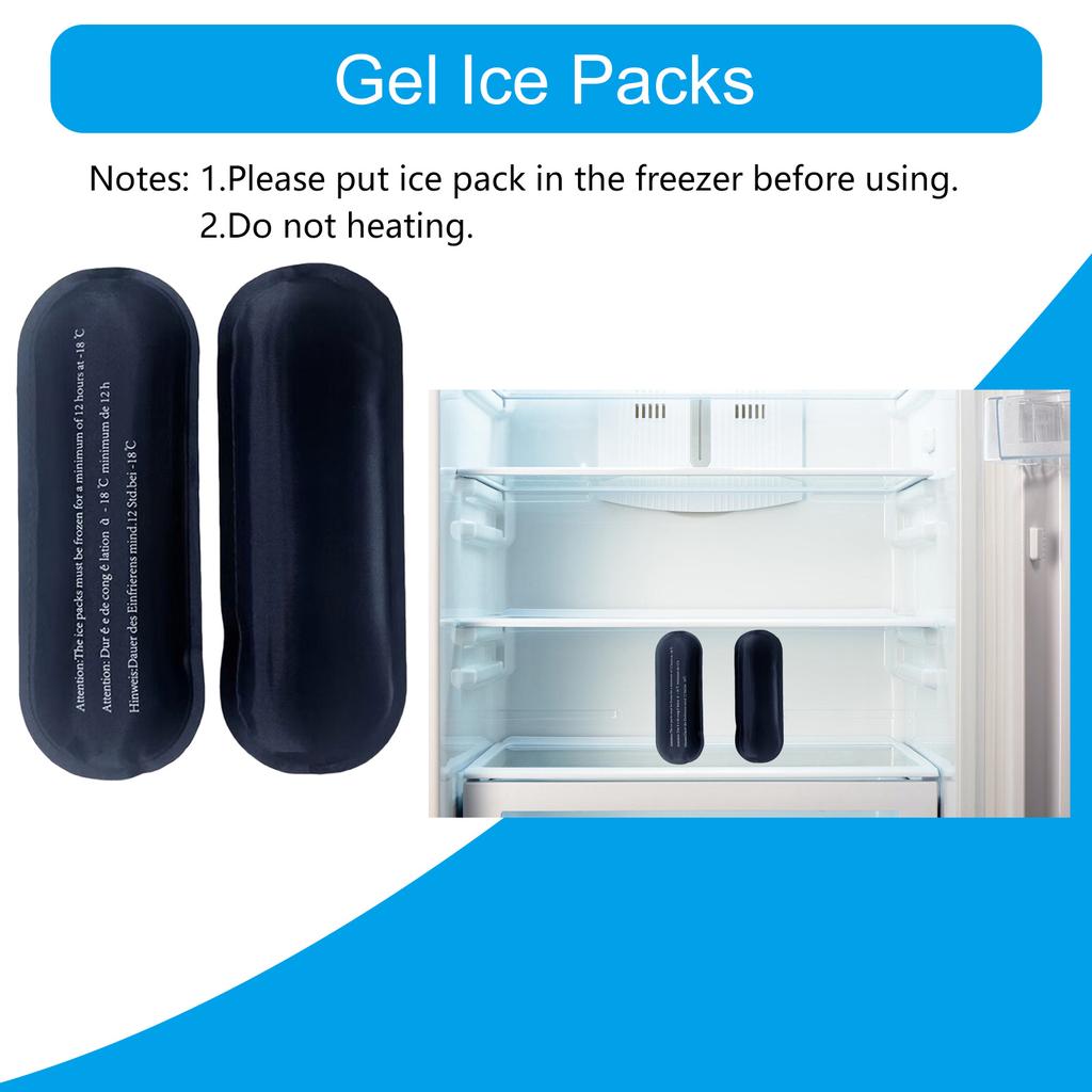 2Pcs Ice Packs Reusable Freezer Packs Instant Cold Gel Pack Suitable for Cool Storage Bag