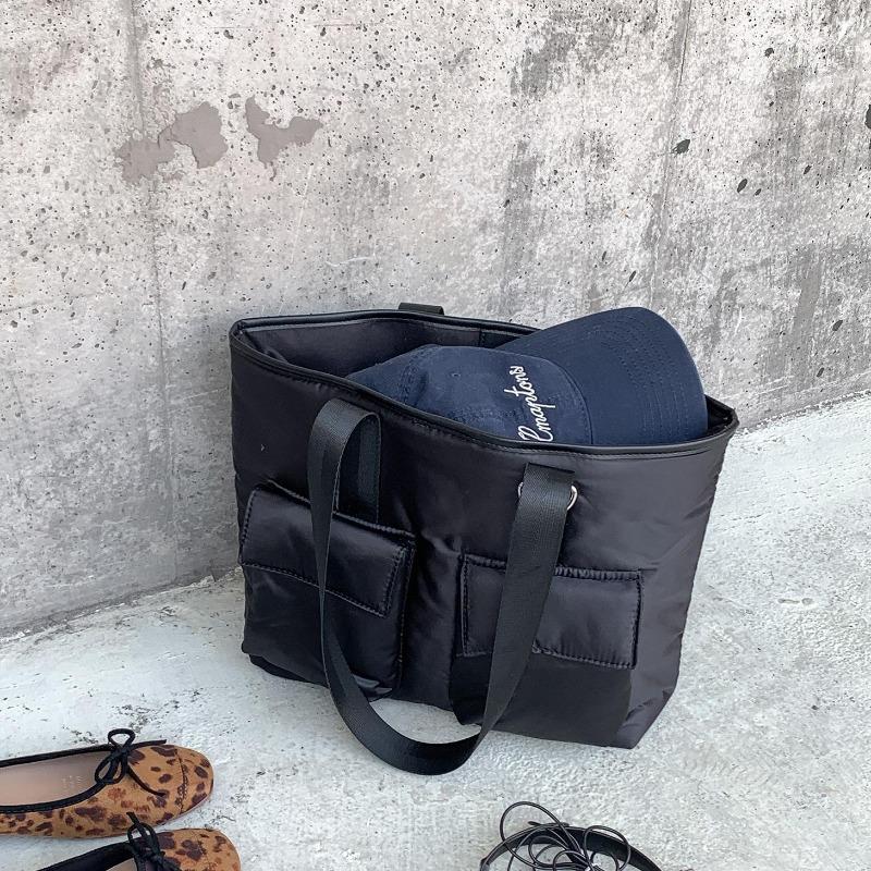 Tote bag nylon casual autumn and winter new cotton clothes bag commuting fashion large capacity shoulder bag women