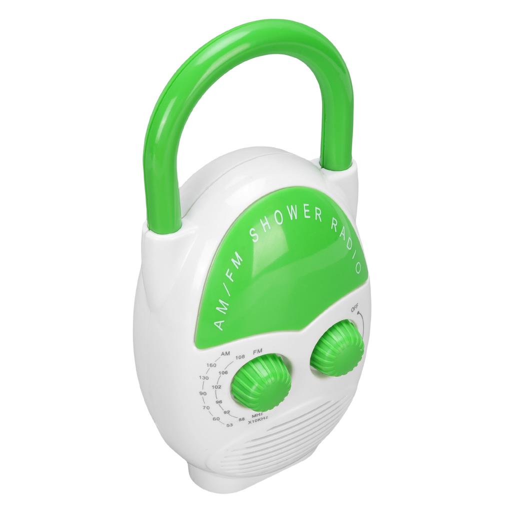 Portable Radio AM FM IPX5 Water Proof 500 MW Volume Adjustable Home Radio Green