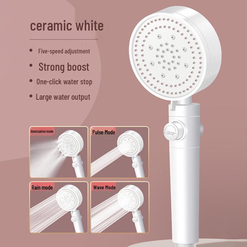 TLXT 5-Mode Pressurized Handheld Shower Head