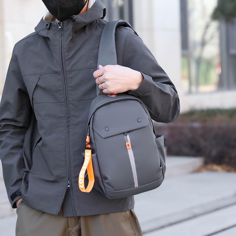Men's Chest Bag Crossbody Bag New Large Capacity Casual Shoulder Backpack Fashionable Multi Functional Trendy Sports Chest