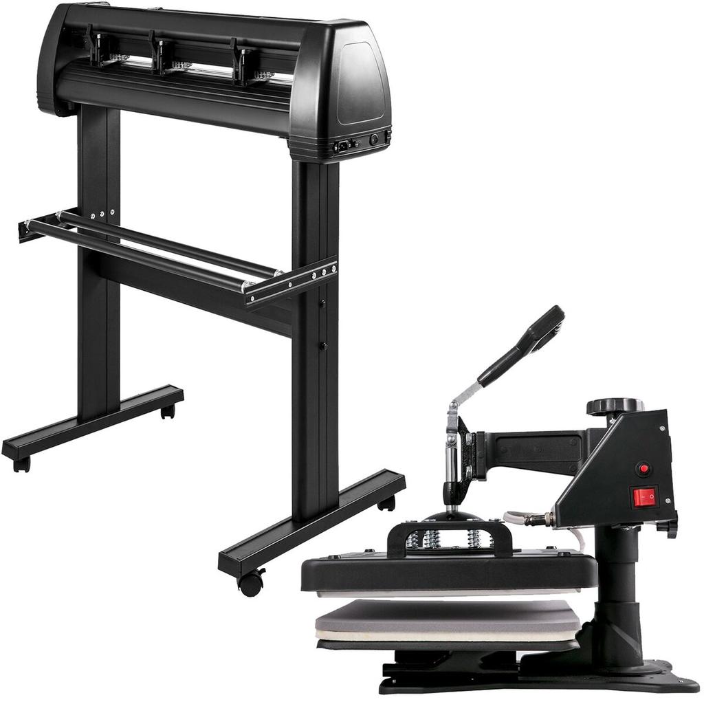 5 In 1 Heat Press Transfer Machine 12x15inch with 34” Vinyl Cutter Plotter Machine Kit Art Craft Printer Sublimation(34”/870mm) Limation (34”/870mm)