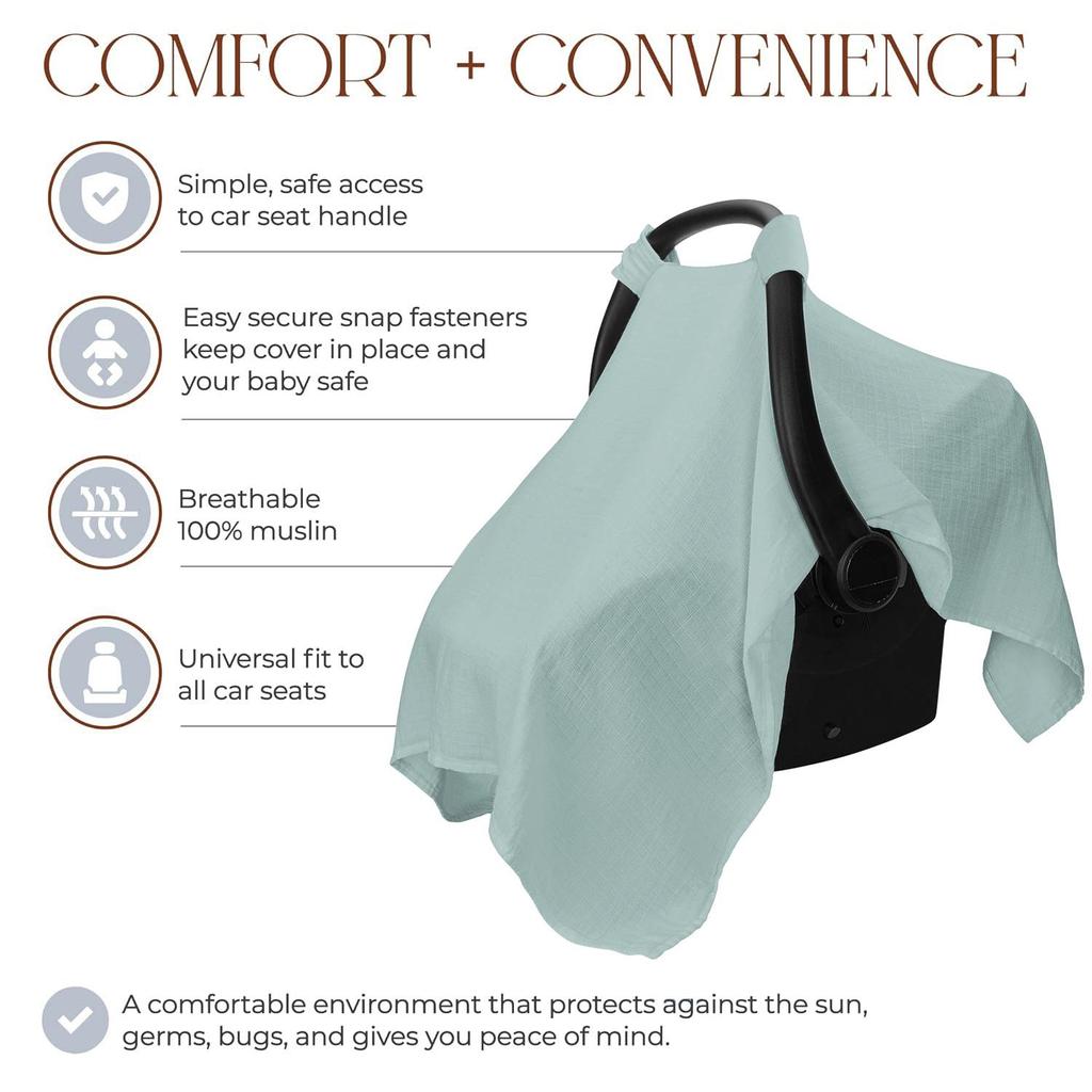 Cotton Yarn Baby Stroller Cover: Lightweight, Breathable Muslin Sunshade