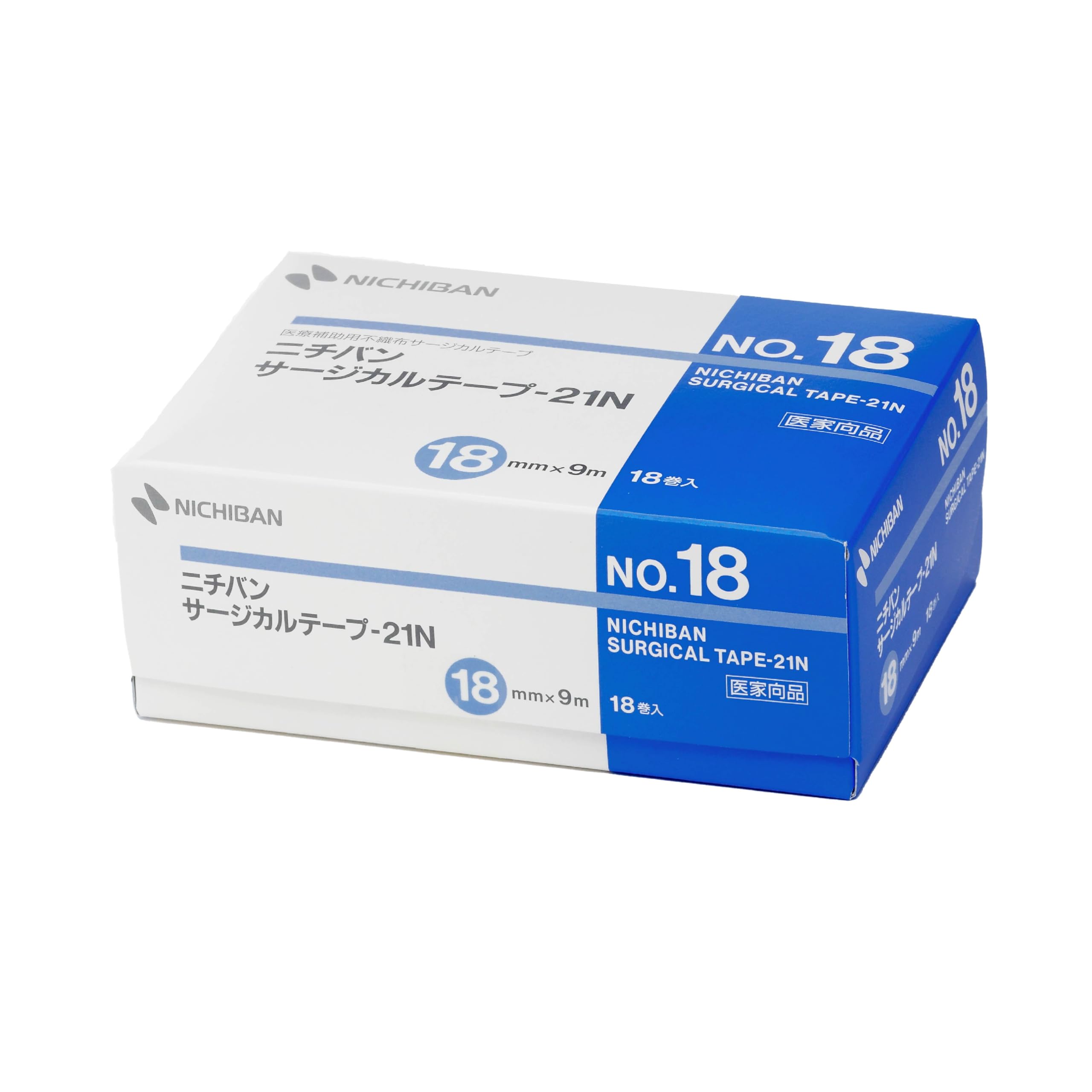 

Nichiban Surgical Tape 21N, 18mm x 9m, STN18, Nonwoven, White, Gauze Fixation