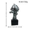 Horse Head Statue Animal Sculpture Tabletop Ornament Collectible Art Figurine