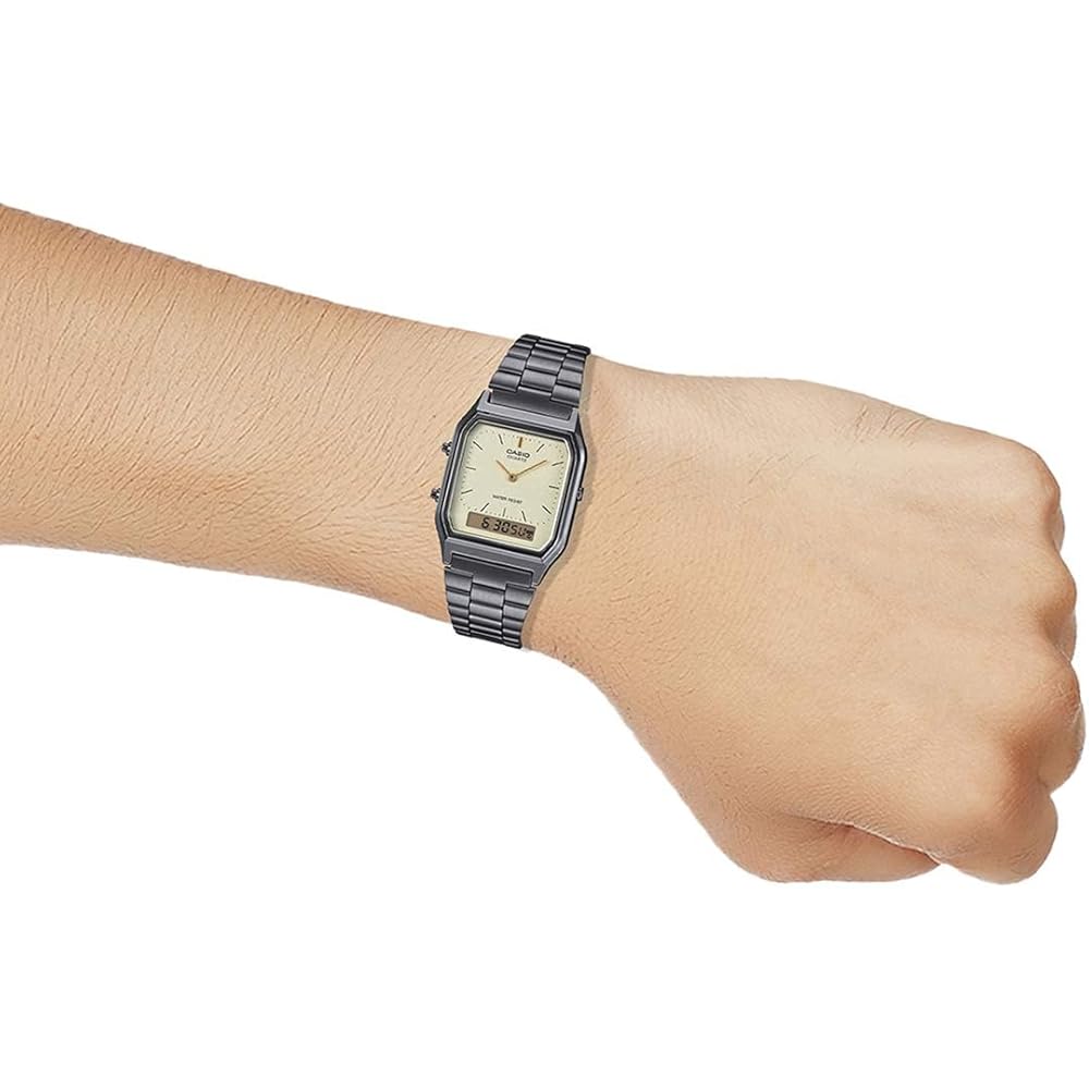 Casio AQ-230GG-9A Vintage Beige Analog-Digital Men's Fashion Quartz Watch