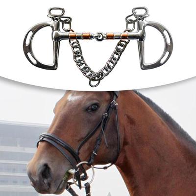 Training van een paardenbit met slijtvaste trens voor hoofdstelrijden