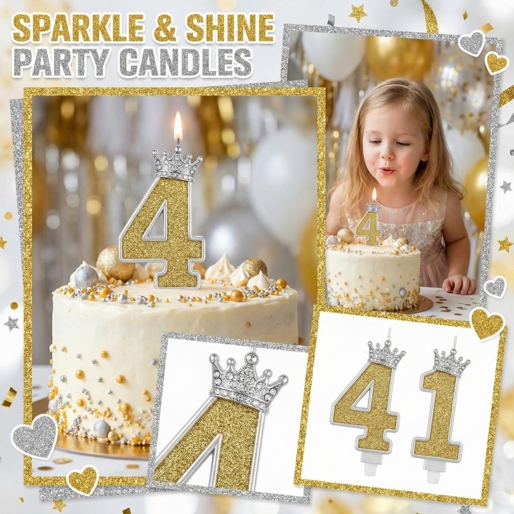 Fashion Cartoon Creative Birthday Candles Party Digital Candles