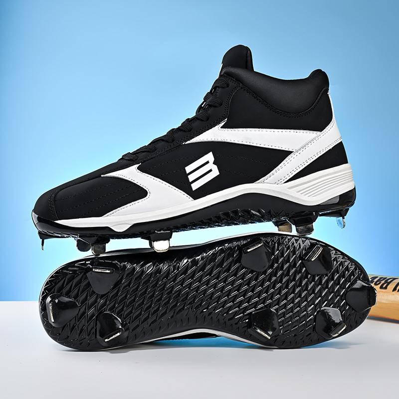 Taglia Grande 40-47 Uomo Scarpe da Baseball Professionali Scarpe da Softball Antiscivolo da Esterno con Tacchetti Scarpe da Allenamento Baseball Uomo