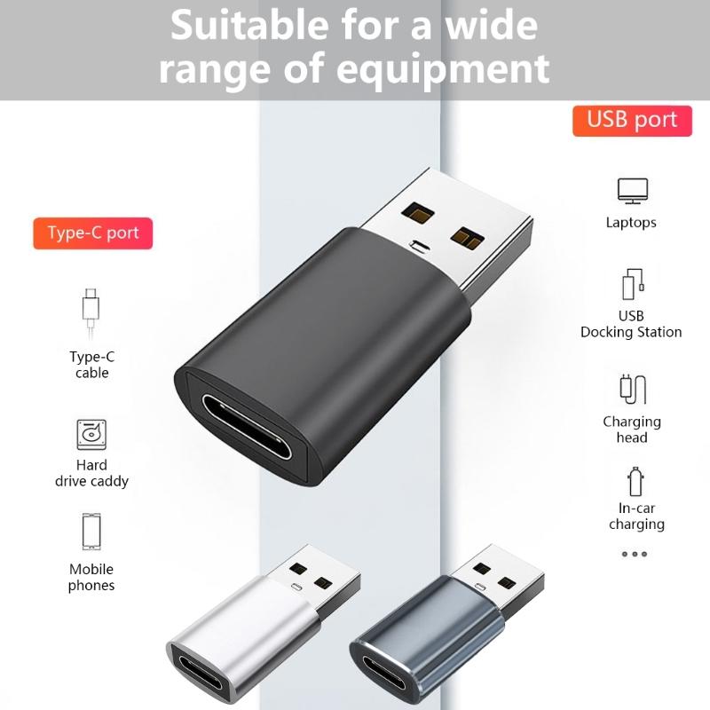 Short USB C to USB Adapter USB Type C Female to USB3.0 Male Adapter Connectors OTG Adapter for Phone Laptops
